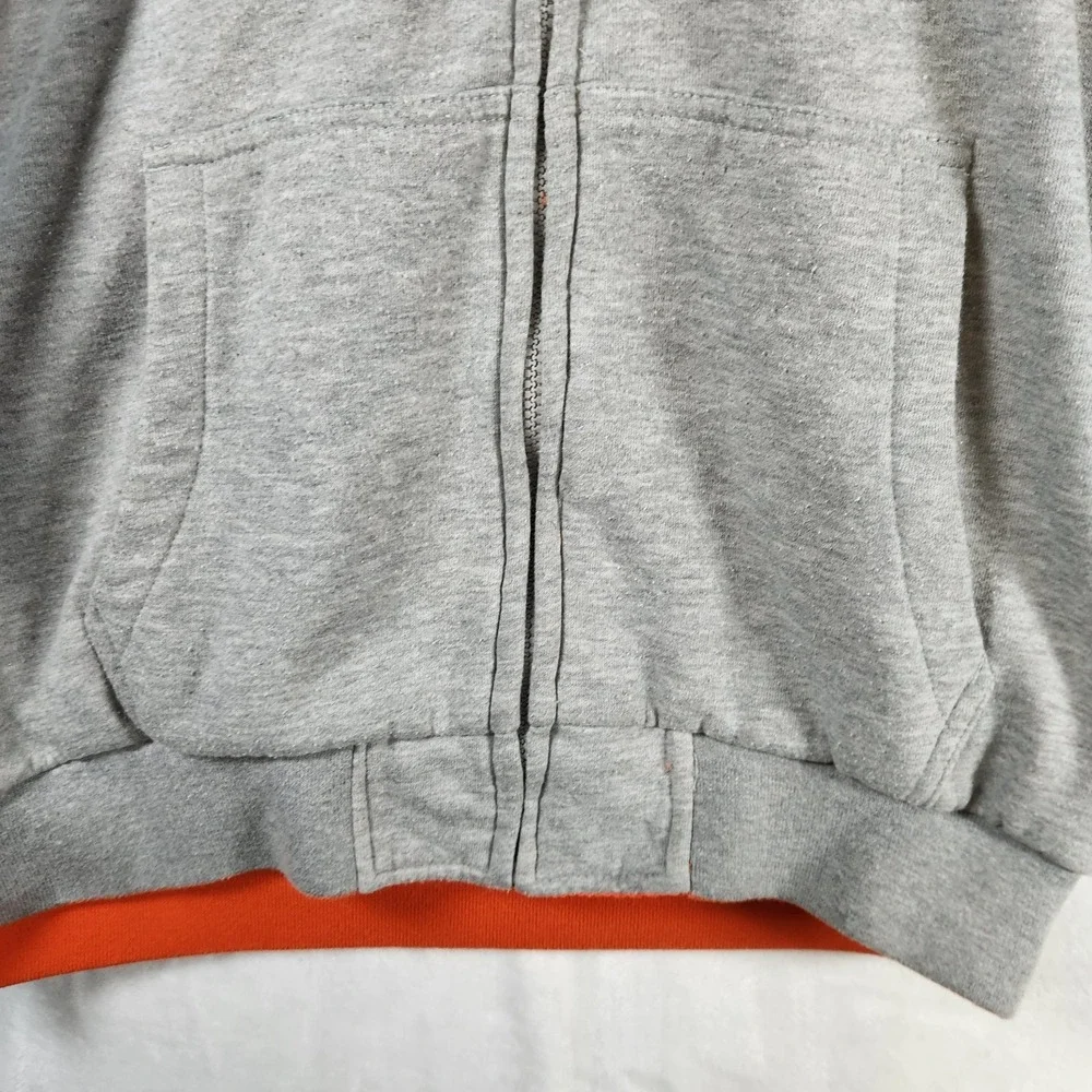 NFL‎ Denver Broncos Reversible Hoodie Jacket L Gray Orange AFC Full Zip